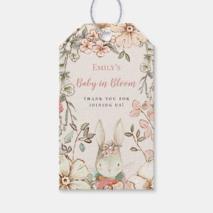 Étiquettes-cadeau Belle Bunny Florals Baby in Bloom Favor tag