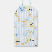 Étiquettes-cadeau Belle cigogne bleue (Devant)
