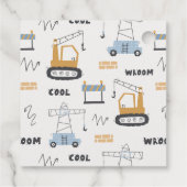 Étiquettes Cadeau Belle Construction Grue Enfants N'Importe Quel Âge (Dos)
