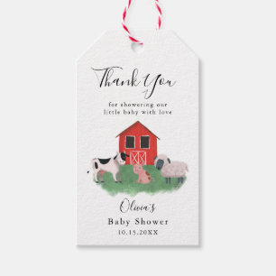 Étiquettes-cadeau Belle ferme Animaux Baby shower Favoriser