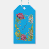 Étiquettes-cadeau Belle florale (Dos)