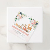 Étiquettes Cadeau Belle forêt Bois Animaux Fille Baby shower (En situation)