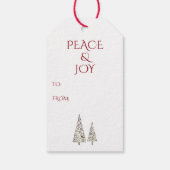 Étiquettes-cadeau Belle Giraffe et Noël Arbres vacances (Dos)