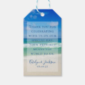 Étiquettes-cadeau Belle plage Photographie Ocean Waves Mariage (Devant)