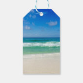 Étiquettes-cadeau Belle plage Photographie Ocean Waves Mariage (Dos)