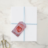 Étiquettes-cadeau Belle rose rose (Avec de laficelle)