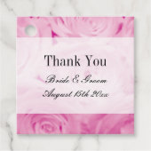 Étiquettes Cadeau Belle rose rose rose mariage design (Devant)