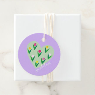 Étiquettes Cadeau Belles tulipes. Étiquettes-cadeaux