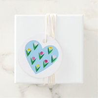 Belles tulipes. Étiquettes-cadeaux