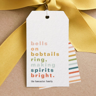 Étiquettes-cadeau Bells sur Bobtails Tags Cadeaux personnalisés