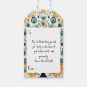 Étiquettes-cadeau 🦚 Bénédiction radiante de Peacock Diwali (Dos)