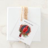 Étiquettes Cadeau Bénédictions de vacances Wreath Yule Cardinal de N (En situation)