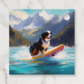 Étiquettes Cadeau Bernese Mountain Beach Surf Paining (Dos)