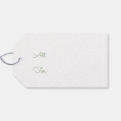 Étiquettes-cadeau Berries d'hiver vertes et blanches (Dos (Horizontal))