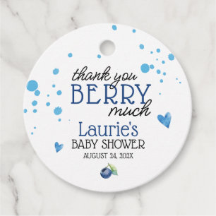 Étiquettes Cadeau Berry de bleuets Berry Merci beaucoup