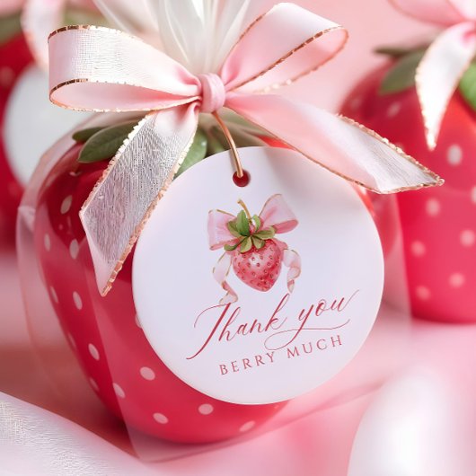 Étiquettes Cadeau Berry fraise Premier anniversaire