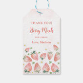 Étiquettes-cadeau Berry Merci fraise beaucoup (Dos)