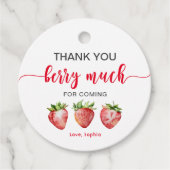 Étiquettes Cadeau Berry Merci fraise beaucoup (Devant)