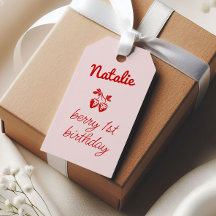 Berry rose 1ère main Fraises dessinées Anniversair