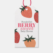 Étiquettes-cadeau Berry rose fraise Baby shower doux (Devant)