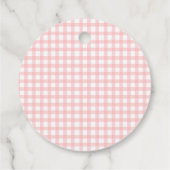Étiquettes Cadeau Berry rose fraise Premier Plaid En vichy Anniversa (Dos)