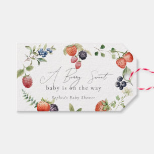 Étiquettes-cadeau Berry Sweet Berries Baby shower fille