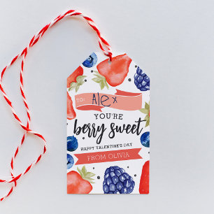 Étiquettes-cadeau Berry Sweet Classe Saint Valentin