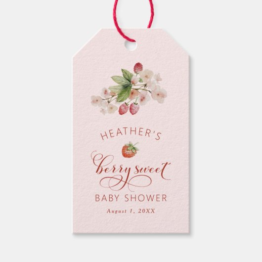 Étiquettes-cadeau Berry Sweet Merci (Devant)
