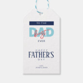 Étiquettes-cadeau Best Dad Ever Blue Fathers Day (Devant)