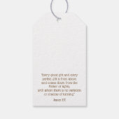 Étiquettes-cadeau Bethlehem Star Nativity Scripture Christmas (Dos)