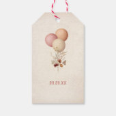 Étiquettes-cadeau Beurre de automne 1er anniversaire fille Merci (Dos)