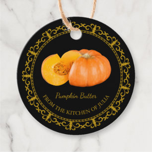 Étiquettes Cadeau Beurre de Citrouille maison vintage Hang Tag l Noi