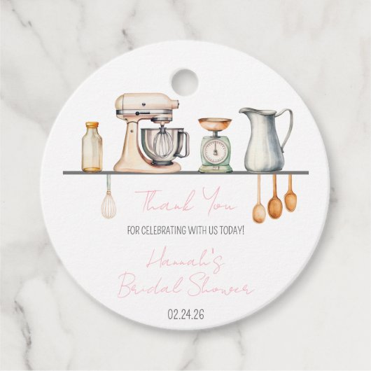 Étiquettes Cadeau Bientôt emporté ! Salle de mariage de cuisine (Devant)