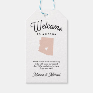 Étiquettes-cadeau Bienvenue à ARIZONA Mariage N'IMPORTE QUELLE COULE