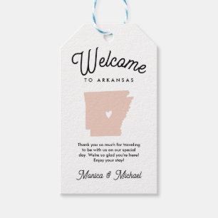 Étiquettes-cadeau Bienvenue à ARKANSAS Mariage N'IMPORTE QUELLE COUL