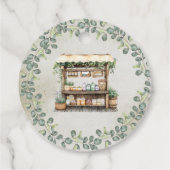 Étiquettes Cadeau Bienvenue à la douche de mariée au stand de la fer (Dos)