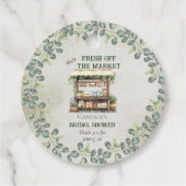 Étiquettes Cadeau Bienvenue à la douche de mariée au stand de la fer (Devant)