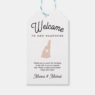 Étiquettes-cadeau Bienvenue à NEW HAMPSHIRE Mariage N'IMPORTE QUELLE