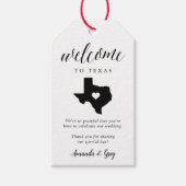 Étiquettes-cadeau Bienvenue au Mariage du Texas (Devant)