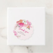 Étiquettes Cadeau Bienvenue au mariage floral aquarelle rose tendre (En situation)