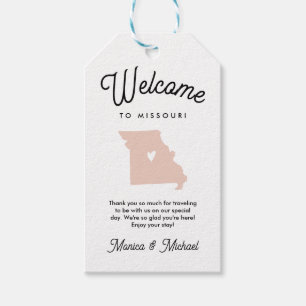 Étiquettes-cadeau Bienvenue chez MISSOURI Mariage N'IMPORTE QUELLE C