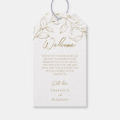 Étiquettes-cadeau Bienvenue de mariage classique Gold Green (Devant)