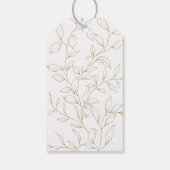 Étiquettes-cadeau Bienvenue de mariage classique Gold Green (Dos)