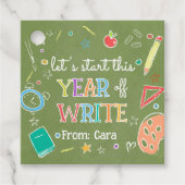 Étiquettes Cadeau Bienvenue Retour à l'école Année Retour à l'école  (Devant)