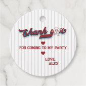 Étiquettes Cadeau Big One Baseball Rookie De L'Année Premier Anniver (Devant)