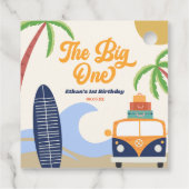 Étiquettes Cadeau Big One Beach Surf 1er anniversaire (Dos)