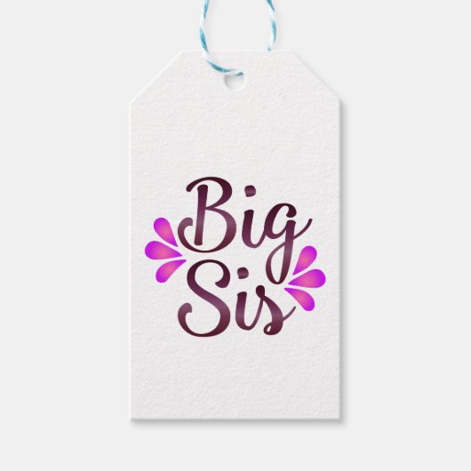 Étiquettes-cadeau Big Sis (Devant)