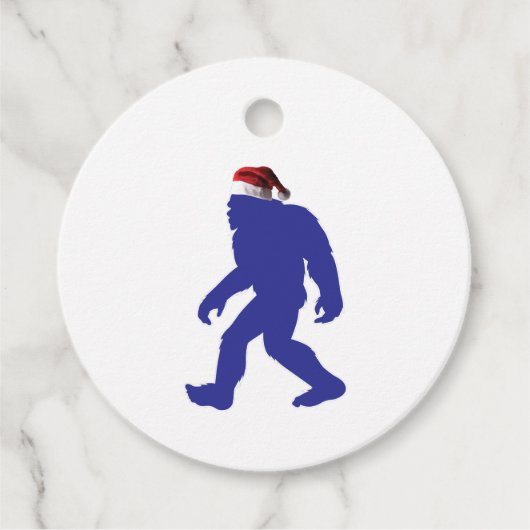 Étiquettes Cadeau Bigfoot Santa Claus (Devant)