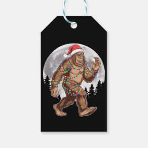 Étiquettes-cadeau Bigfoot Santa Éclairages Sapin de Noël Xmas Sasqua