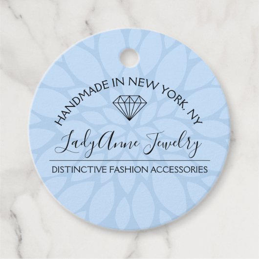 Étiquettes Cadeau Bijouterie Boutique Diamond Beads Gems Hang (Devant)